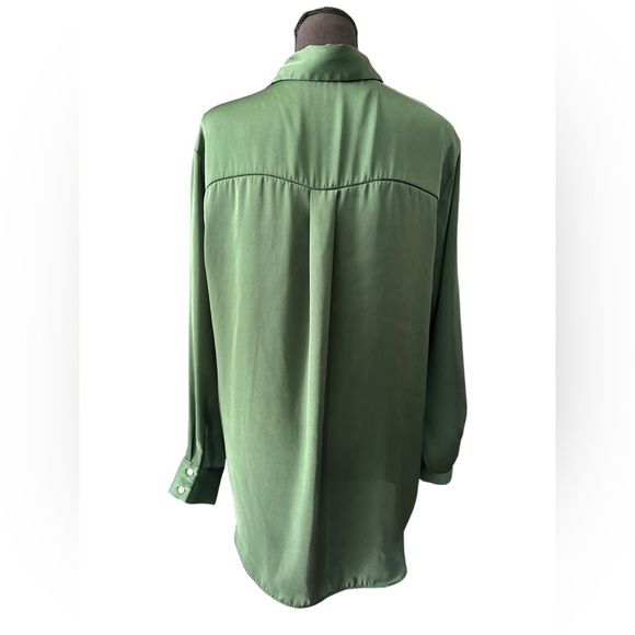Zara Elegant Forest Green Women's Blouse, Size S - Picture 9 of 10